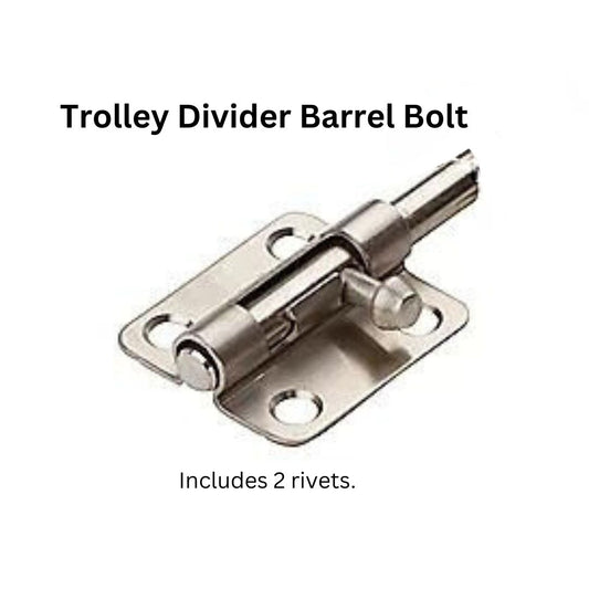 Barrel Bolt for Trolley Dividers