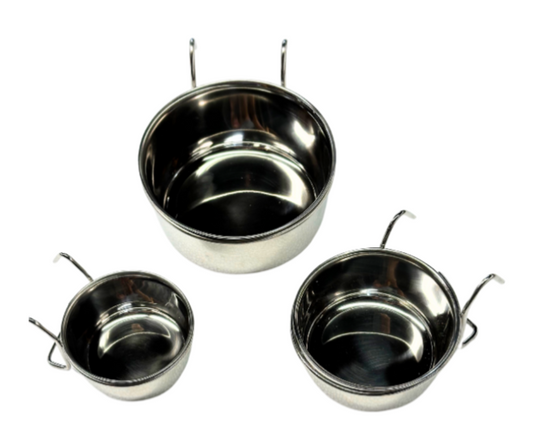 Coop Cups - Stainless Steel Bowls, Feed/Water